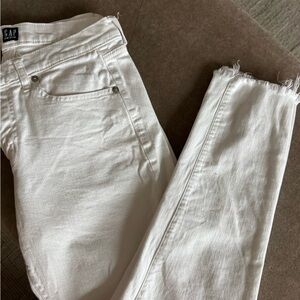 GAP Women's Cream Ankle Jeans 27 stretch comfy